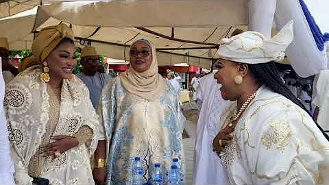 NKECHI BLESSING AT MERCY AIGBE’S ISLAMIC TITLE HONOR AS AROWOSHADINNI OF AZEEZ ISLAMIC FOUNDATION