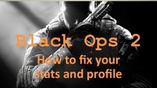 How to Fix Your Stats or Profile When They Have Been Reset in Black Ops 2