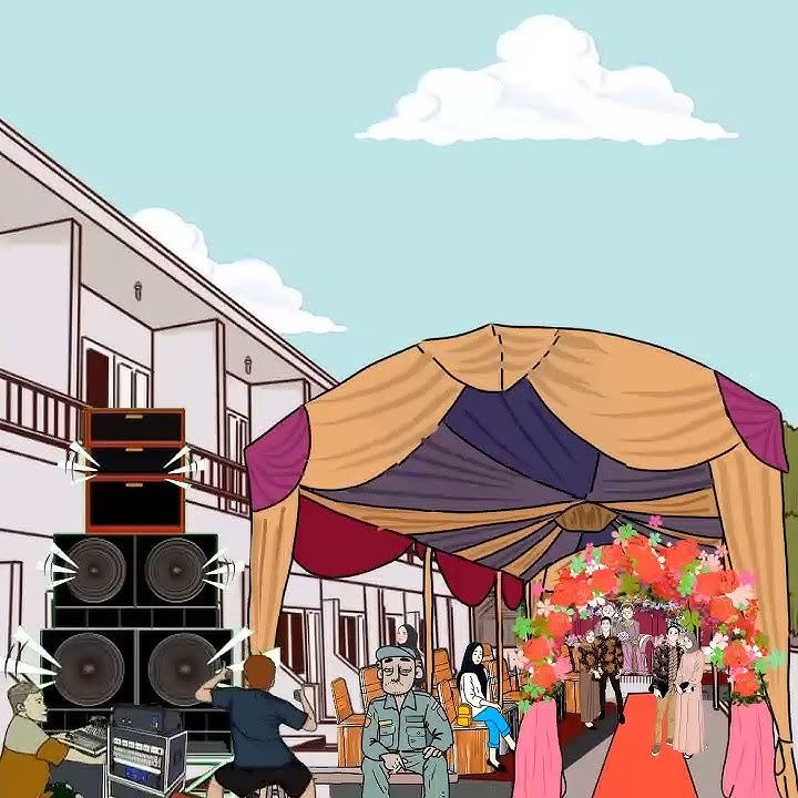 Story Wa animasi kekinian - Resepsi Pernikahan - Hajatan cek sound dangdut koplo #shorts
