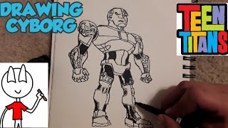 Drawing: Cyborg (Teen Titans) [Timelapse]