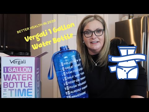 Vergali 1 Gallon Water Bottle With Time Marker And Straw Review From Amazon.com