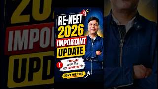 RE-NEET 2026 | Important Update 🚨| #neet #neet2026 #nta