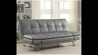 COASTER FINE FURNITURE Dilleston Sofa Bed with Adjustable Armrests Grey