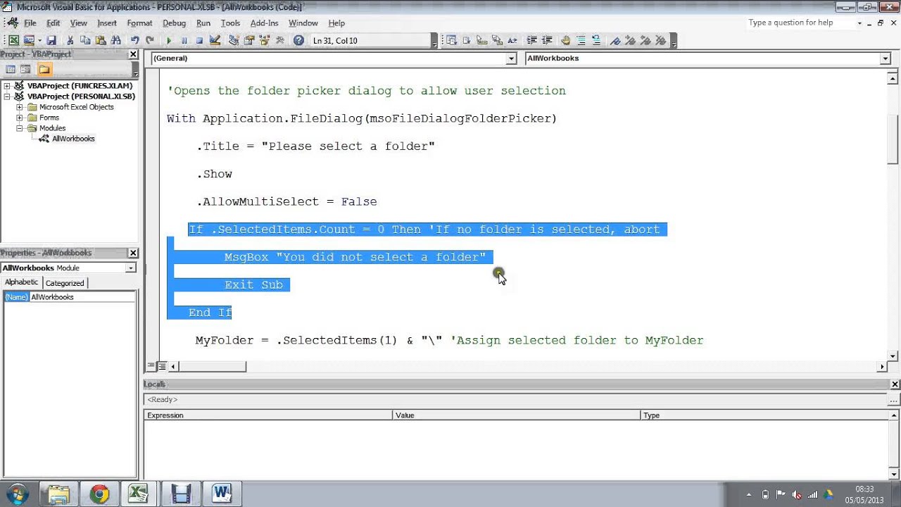 salat træt af fingeraftryk Excel VBA: Loop Through All Files in a Folder - YouTube