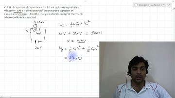 Solved Example : Q 131 I.E. IRODOV. Energy stored in Capacitor System