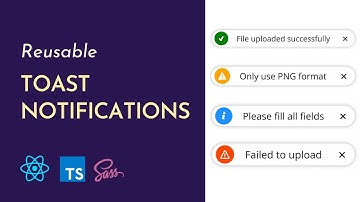 Reusable toast notification component with React JS (4 themes)