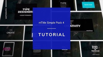 FCPX Plugin Tutorial - mTitle Simple Pack vol. 4 - MotionVFX