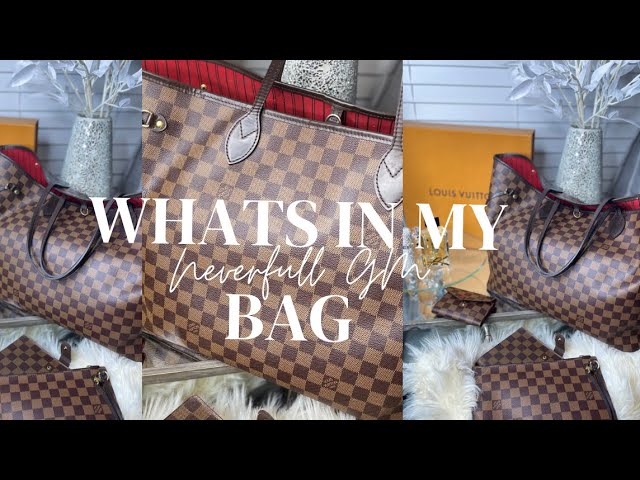 LOUIS VUITTON MANHATTAN BAG- What's in my bag 👀❤️💗👀 