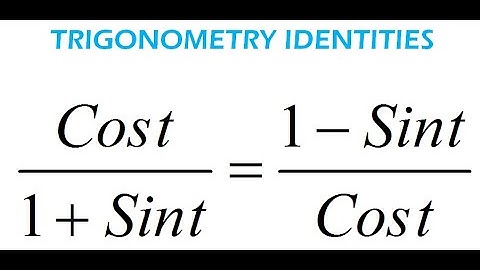 How to Verify Trigonometric Identities cosx/(1+sinx)=(1-sinx)/cosx, Trigonometry