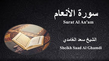 تلاوة خاشعة لسورة الأنعام للقارئ الشيخ سعد الغامدي  -Sourat Al An'am , Sheikh Saad Al Ghamidi