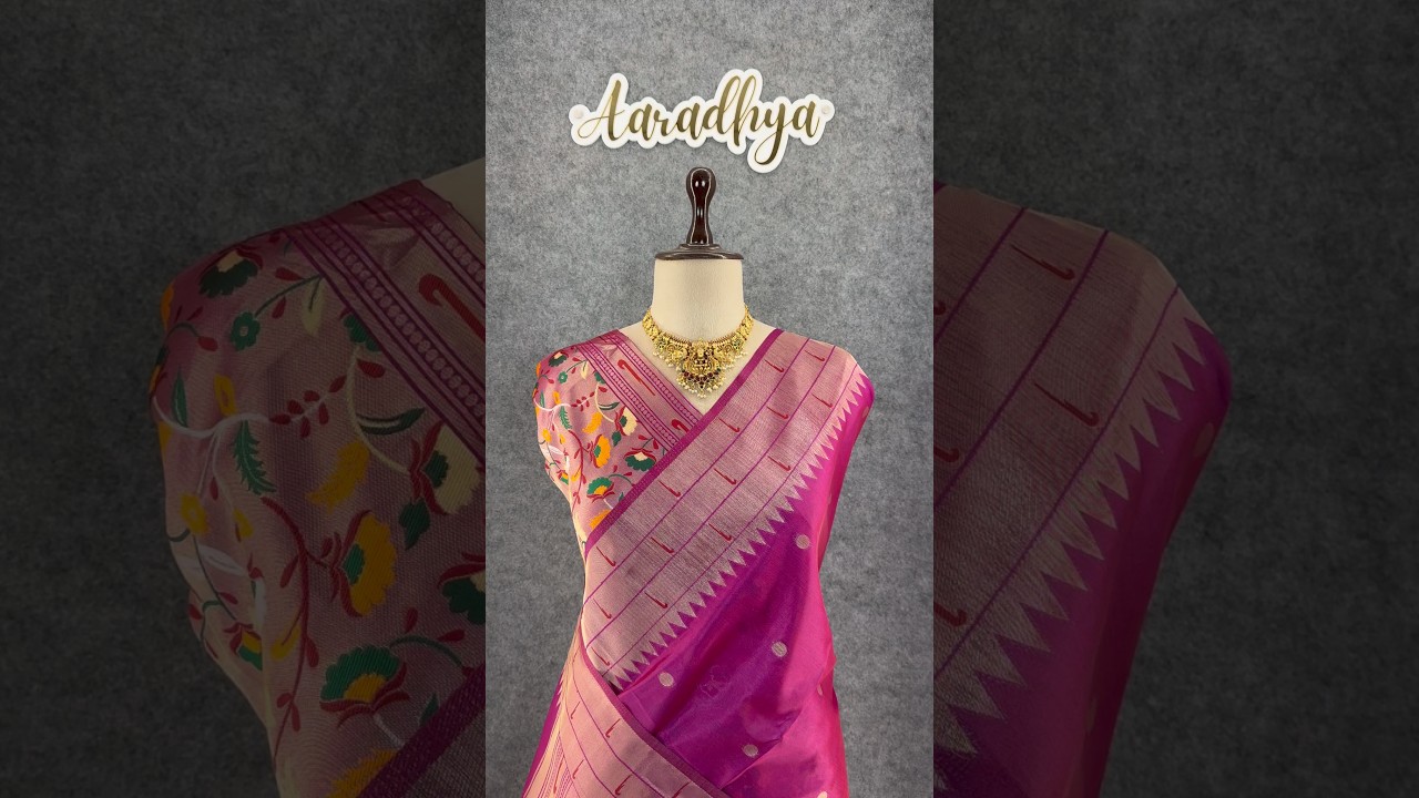 Akha Trij Meena Weaving Paithani Saree