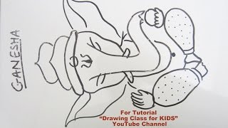 How to Draw- Easy Lord Ganesha Ganpati Step by Step Tutorial for Kids