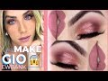 Maquiagem BARATINHA inspirada em GIO EWBANK - Coral Rose Gold Makeup Tutorial