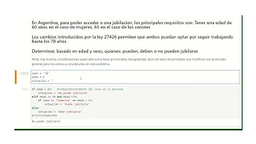 Python Jupyter, problemas resueltos: Ejercicio 1, Ejecución condicional de código