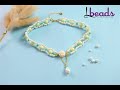 Lbeads Tutorial on White Pearl Beaded Choker