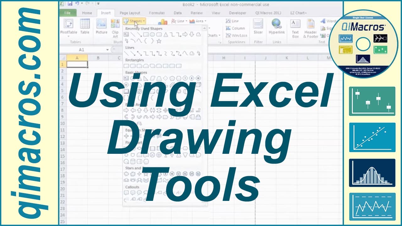 Using Drawing Tools In Excel 2007 2010 And 2013 Youtube