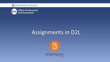Assignments Tool: D2L New Instructor Orientation