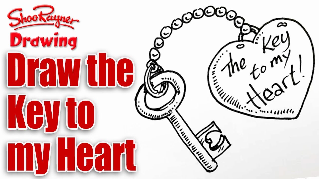 How To Draw The Key To Your Heart For Valentine S Day Youtube