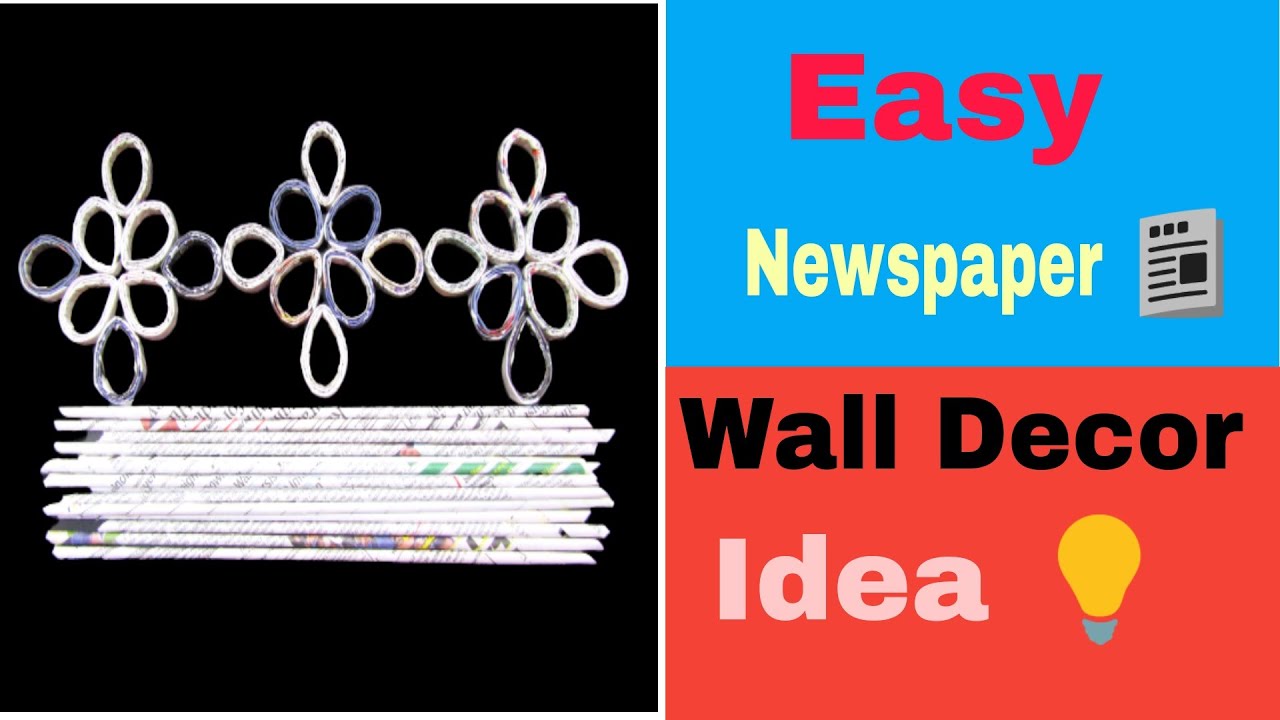Transforming Waste into Home Decor Easy DIY Newspaper Wall Hanging Craft Ideas YouTube