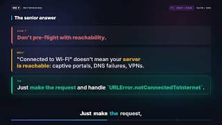 Reachability — and why you probably shouldn't gate on it | iOS Interview Q144