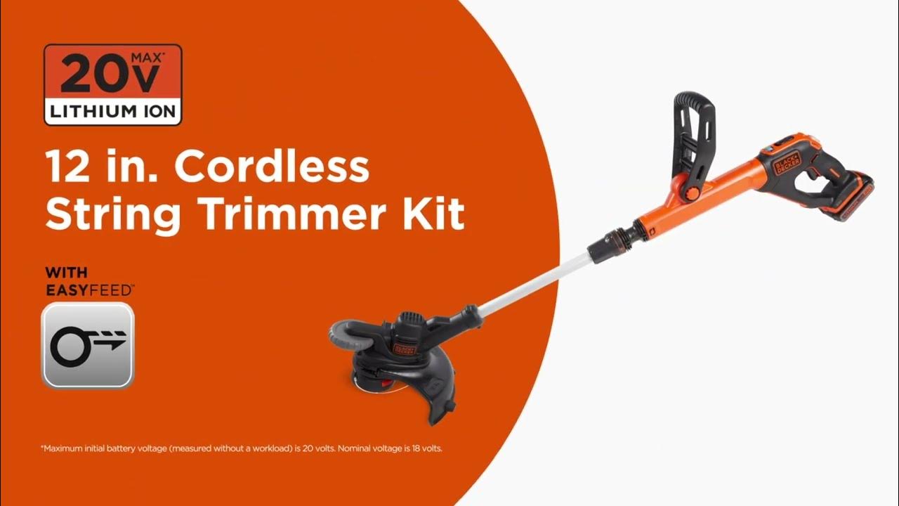 Black and Decker 20V MAX 2 Speed String Trimmer/Edger LST522 from