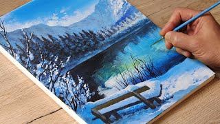 Winter Landscape Painting / Acrylic Painting