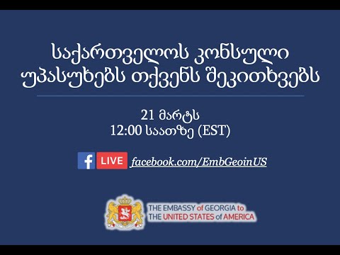 ქ. ვაშინგტონში საქართველოს კონსულის გიორგი არჩემაშვილის LIVE ჩართვა 21 მარტი 2019