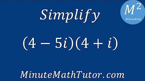 Simplify (4-5i)(4+i)