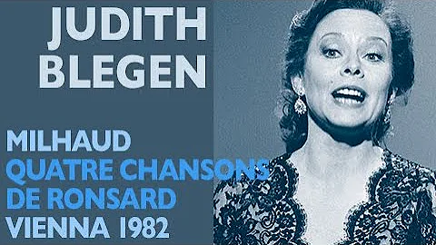 Judith Blegen - Milhaud: QUATRE CHANSONS DE RONSAR...