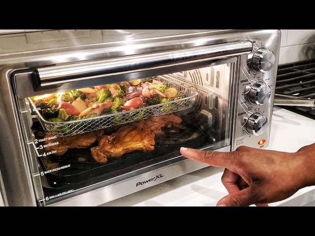 PowerXL Air Fryer Grill 8 in 1 Roast Bake Rotisserie, Electric