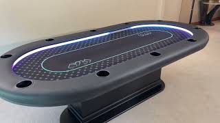 Texas Hold 'em Poker Table with LED Lights
