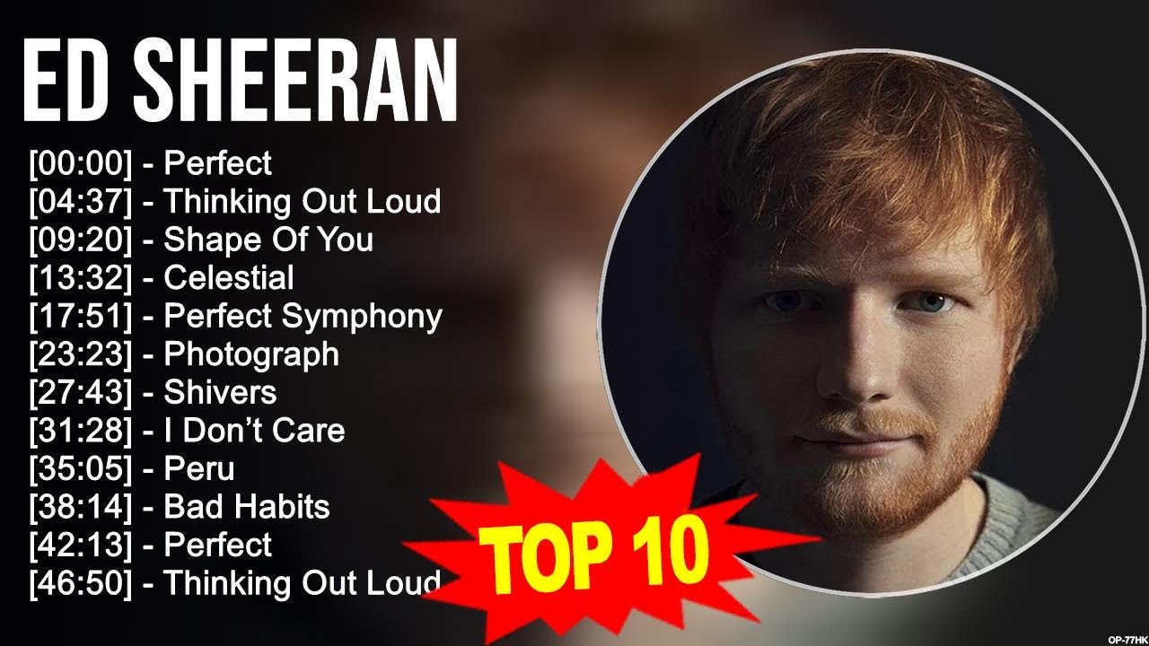 Ed Sheeran 2023 MIX  Top 10 Best Songs  Greatest Hits  Full Album