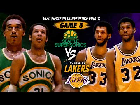 1980 Western Conference Finals G5: Seattle SuperSonics vs Los Angeles Lakers Clinch NBA Finals Berth