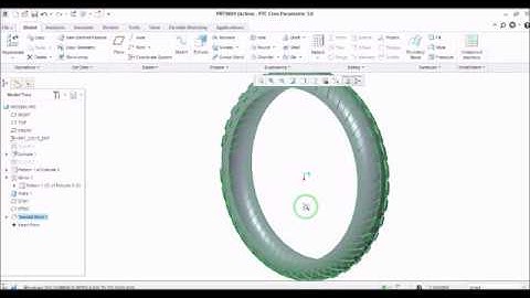 How To Draw Tyre In Creo Parametric 3.0 || Tutorial [ Warp Command & Toroidal Bend ]