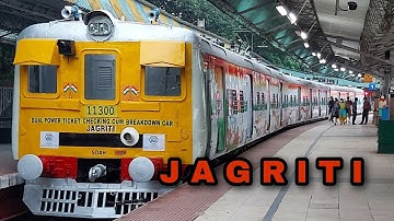 JAGRITI arriving Sonarpur Junction | Ticket Checking Car | Breakdown Car | চেতনা / লালগাড়ি