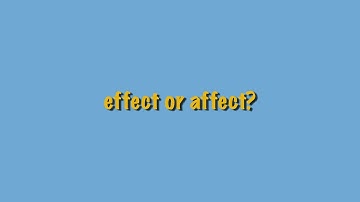 effect or affect?