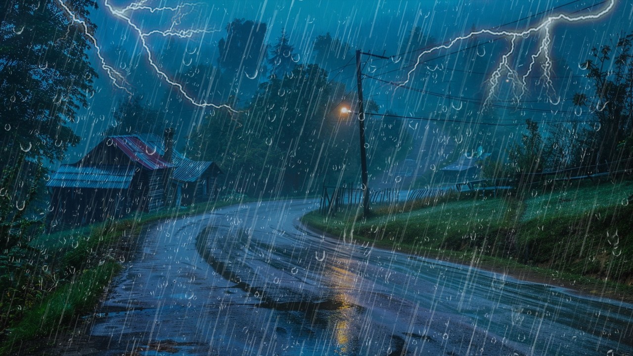 Sonido de Lluvia Relajante para Dormir - Lluvia y Truenos en Techo ...