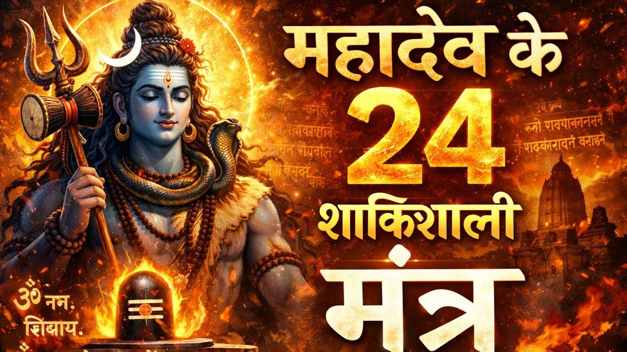 महादेव के 24 शक्तिशाली मंत्र | 24 Powerful Shiva Mantras | ॐ नमः शिवाय जप | Daily Shiv Mantra 2026