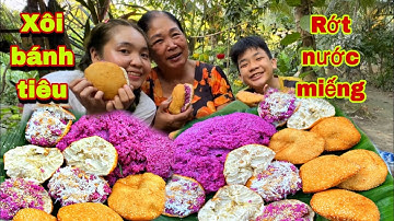 Rớt nước miếng với mâm xôi lá cẩm Muối mè dừa sợi nhồi bánh tiêu đậm đà tình quê Hương