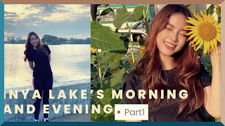 A Burmese celebrity introduces the morning and evening scenery of Inya Lake in Yangon, Myanmar. P 1