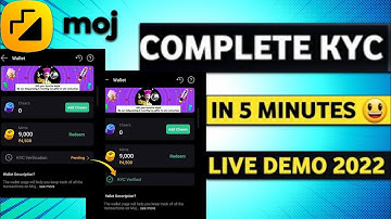 MOJ App Par Wallet Ki KYC Kaise Karen| Redeem live | MOJ App Wallet KYC Hindi 2022