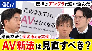 【AV新法】現役女優が異例のデモ法律のせいでアングラ化見直しの検討はしみけん&宇佐美典也と考えるアベプラ