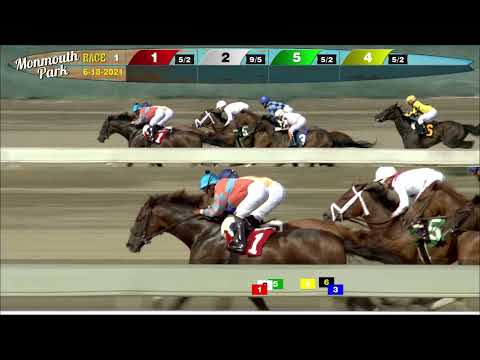 video thumbnail for MONMOUTH PARK 6-18-21 RACE 1