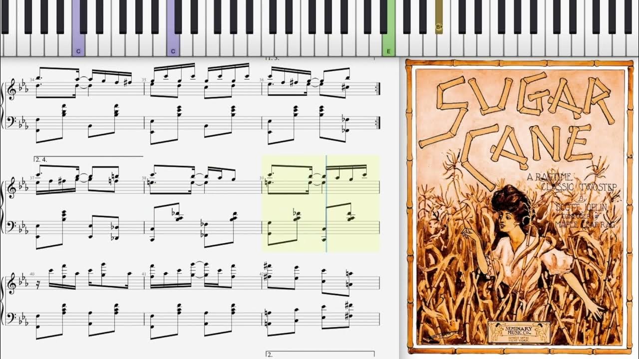 Sugar Cane by Scott Joplin (1908, Ragtime piano) YouTube