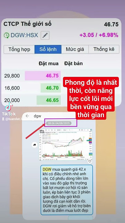 DGW siêu phẩm ngày 6/8, AE hô VNINDEX phân phối núp đâu rồi #chungkhoan #dautu #luotsongchungkhoan