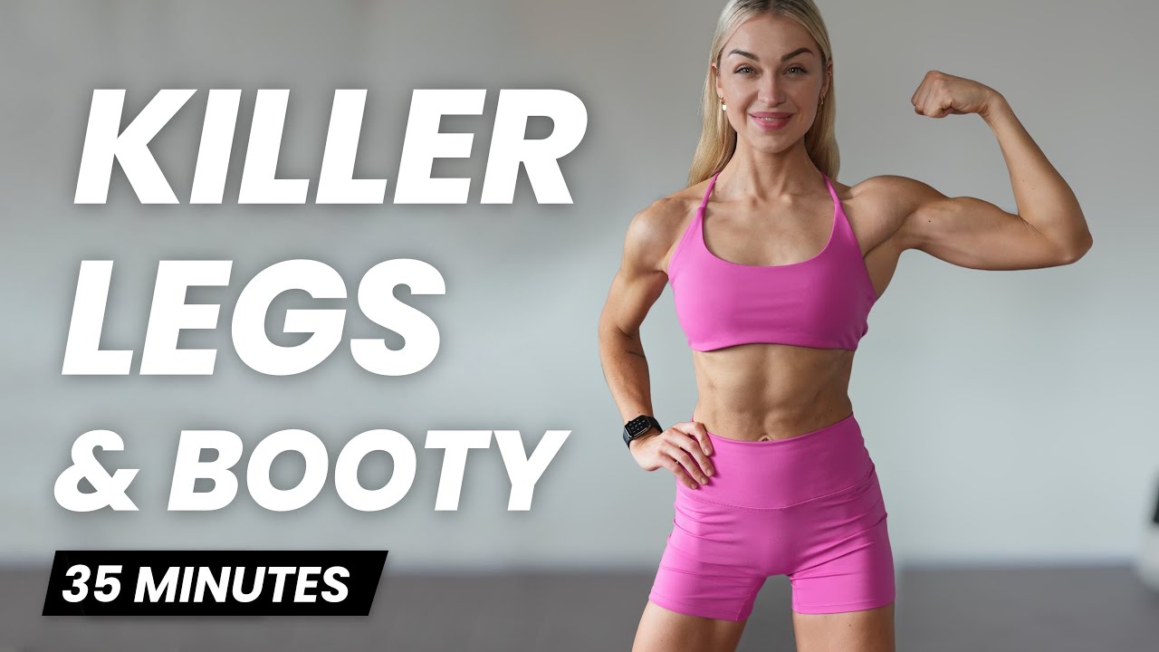 35 Minute Killer Leg & Booty Workout | At Home | Build Lean Legs & Round Butt