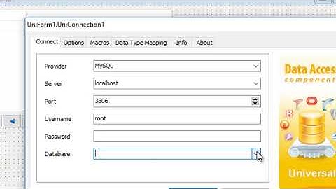 Membuat database mysql pada delphi XE2 menggunakan unigui part 1 Mata kuliah