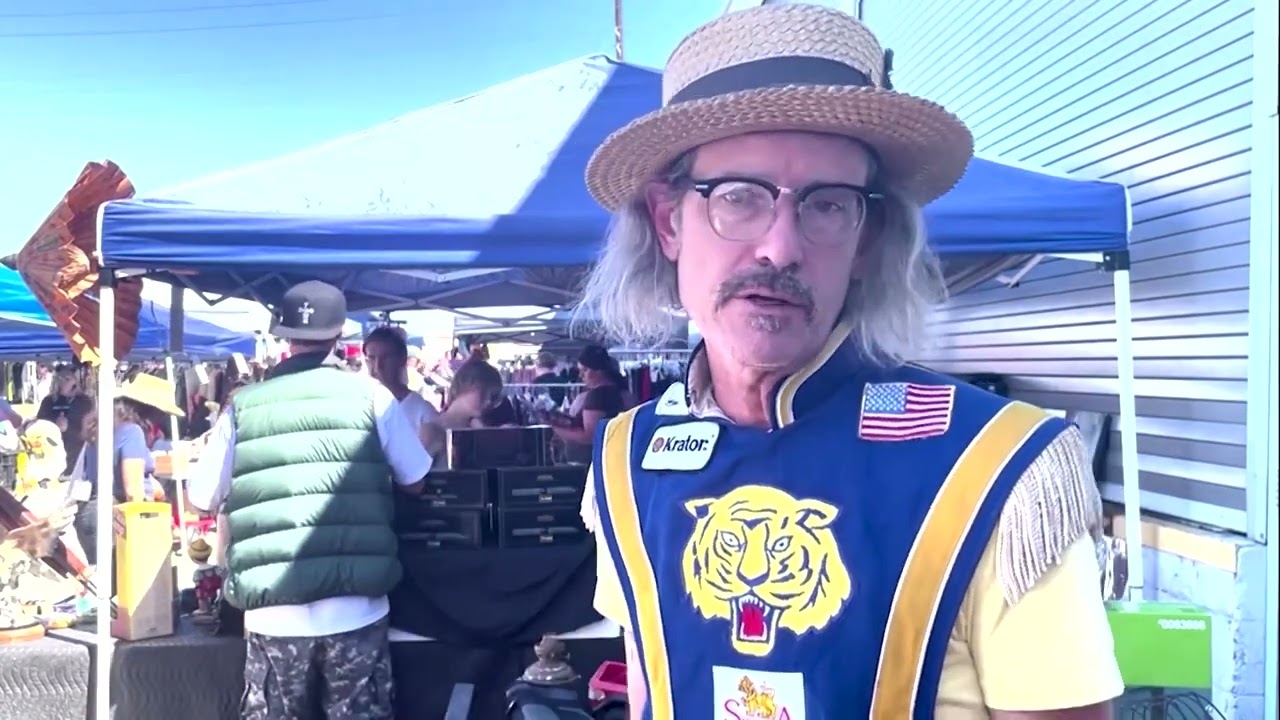 Hollywood workers hold flea market as strikes drag on