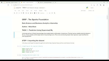 The Sparks Foundation - Data Science and Business Analytics Intern (TASK 1) By NIDA KHAN