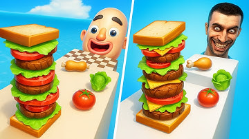 Sandwich Runner 🆚 Sandwich Run 🌻🧿🌺🌈Max Levels Walkthrough Android IOS Update Gameplay 29948